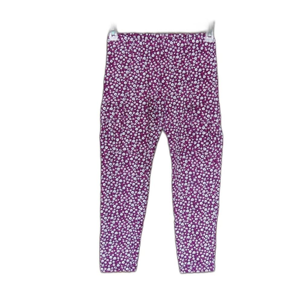 Tea Collection Girls Size 10 Pants Floral Purple Cargo Pockets Flowers 7F12221 - Picture 3 of 11